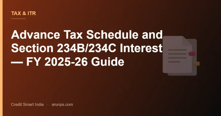 Advance Tax Schedule and Section 234B/234C Interest — FY 2025-26 Guide