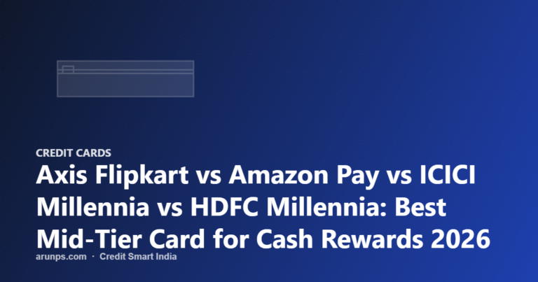 Axis Flipkart vs Amazon Pay vs ICICI Millennia vs HDFC Millennia: Best Mid-Tier Card for Cash Rewards 2026