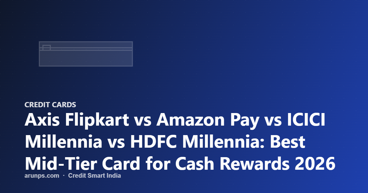 Axis Flipkart vs Amazon Pay vs ICICI Millennia vs HDFC Millennia: Best Mid-Tier Card for Cash Rewards 2026