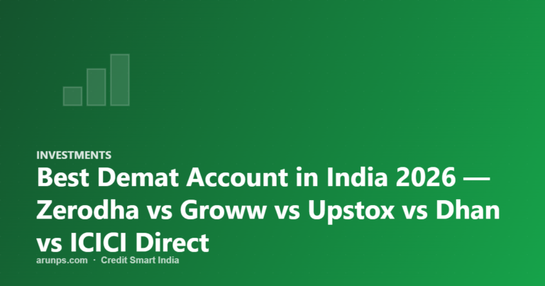 Best Demat Account in India 2026 — Zerodha vs Groww vs Upstox vs Dhan vs ICICI Direct