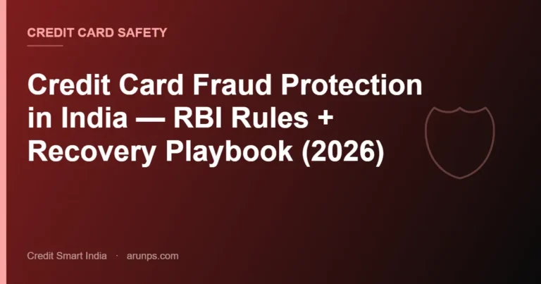 Credit Card Fraud Protection in India — RBI Rules + Recovery Playbook (2026)