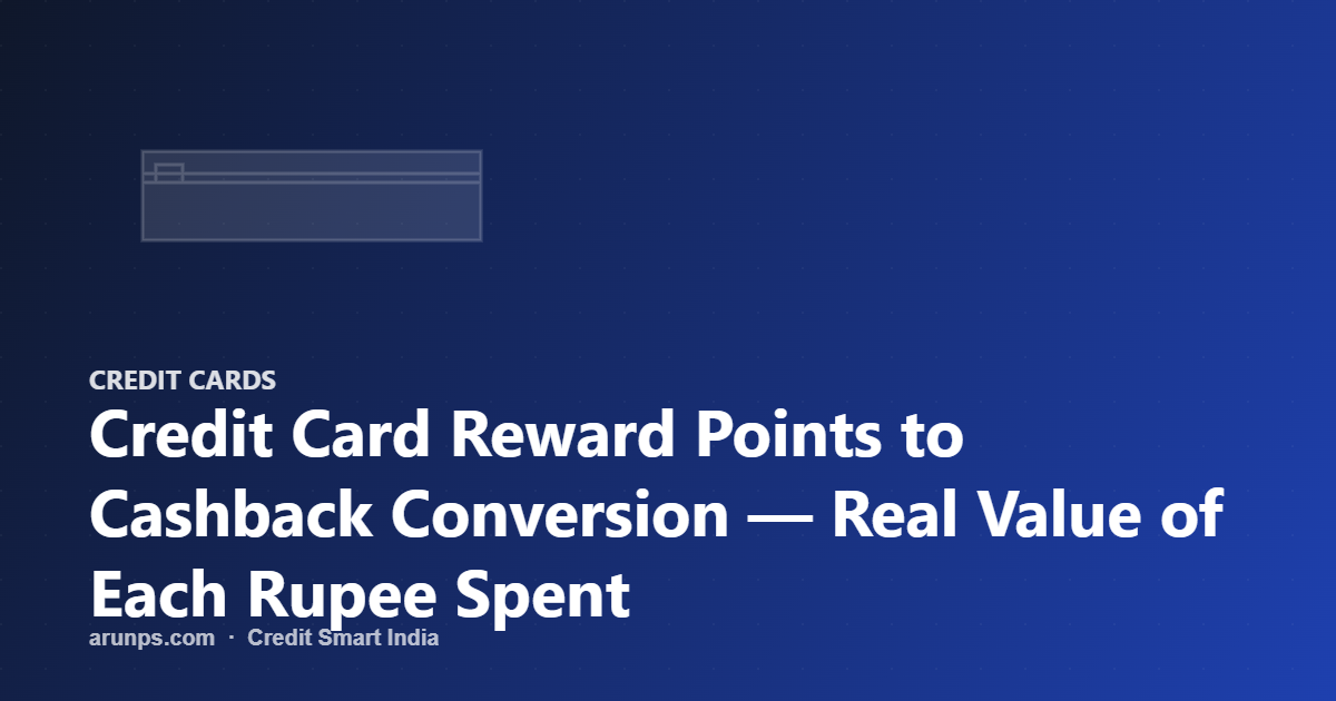 Credit Card Reward Points to Cashback Conversion — Real Value of Each Rupee Spent