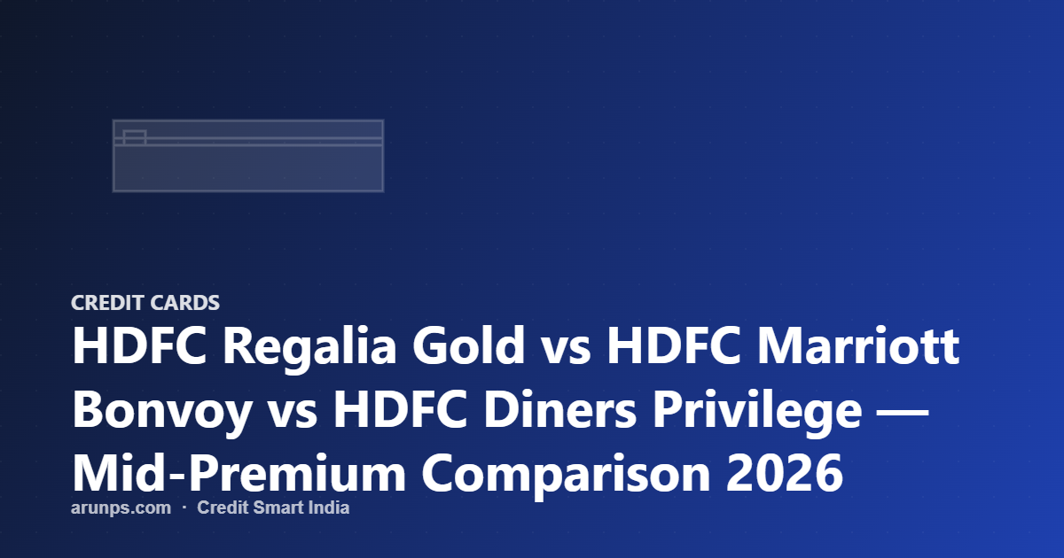 HDFC Regalia Gold vs HDFC Marriott Bonvoy vs HDFC Diners Privilege — Mid-Premium Comparison 2026