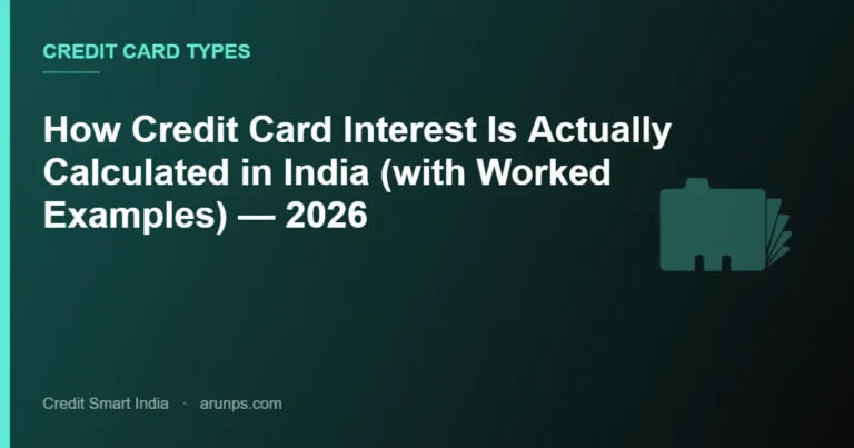 How Credit Card Interest Is Actually Calculated in India (with Worked Examples) — 2026