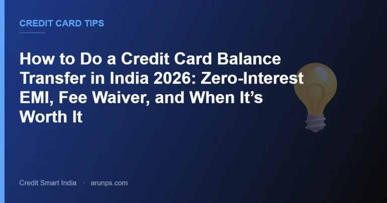 How to Do a Credit Card Balance Transfer in India 2026: Zero-Interest EMI, Fee Waiver, and When It’s Worth It