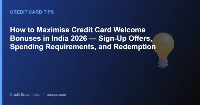 How to Maximise Credit Card Welcome Bonuses in India 2026 — Sign-Up Offers, Spending Requirements, and Redemption