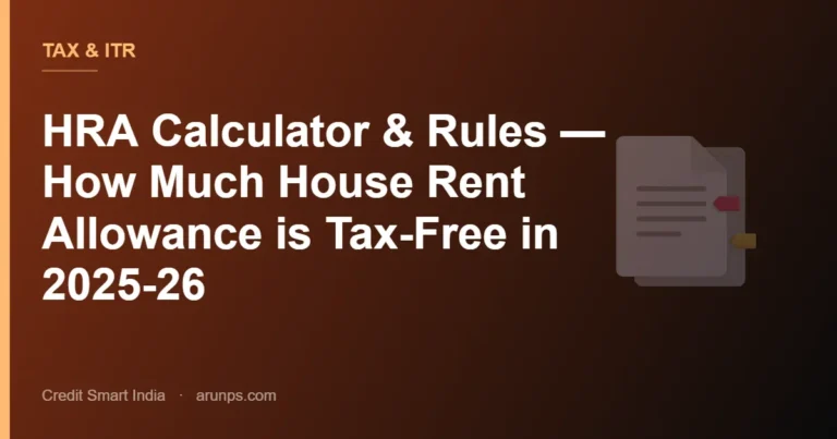 HRA Calculator & Rules — How Much House Rent Allowance is Tax-Free in 2025-26