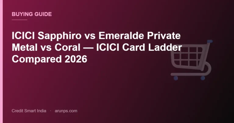 ICICI Sapphiro vs Emeralde Private Metal vs Coral — ICICI Card Ladder Compared 2026