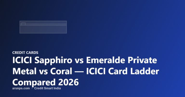 ICICI Sapphiro vs Emeralde Private Metal vs Coral — ICICI Card Ladder Compared 2026