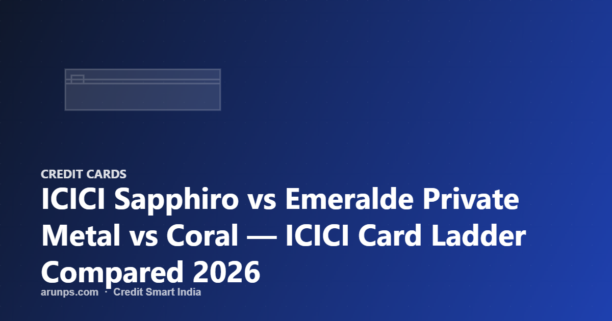 ICICI Sapphiro vs Emeralde Private Metal vs Coral — ICICI Card Ladder Compared 2026