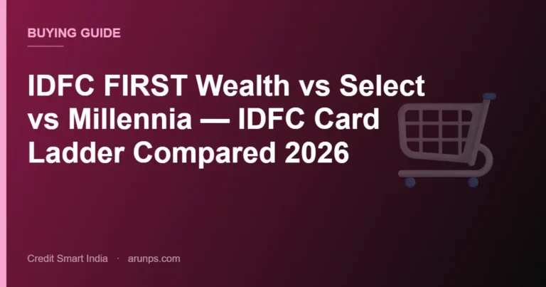 IDFC FIRST Wealth vs Select vs Millennia — IDFC Card Ladder Compared 2026