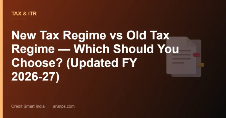 New Tax Regime vs Old Tax Regime — Which Should You Choose? (Updated FY 2026-27)
