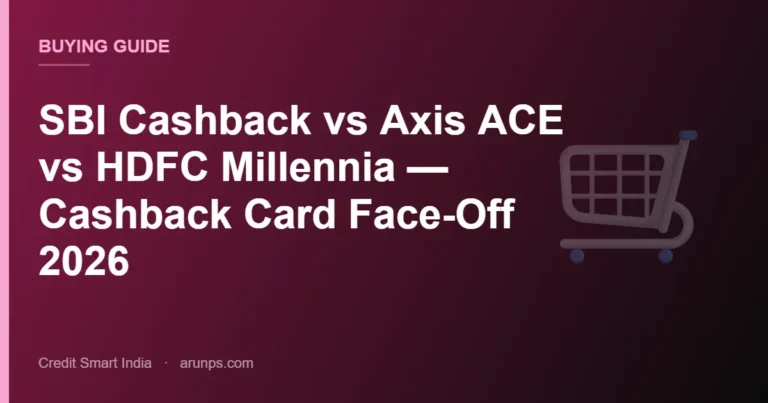 SBI Cashback vs Axis ACE vs HDFC Millennia — Cashback Card Face-Off 2026
