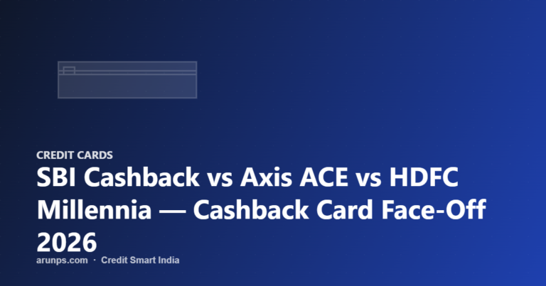 SBI Cashback vs Axis ACE vs HDFC Millennia — Cashback Card Face-Off 2026