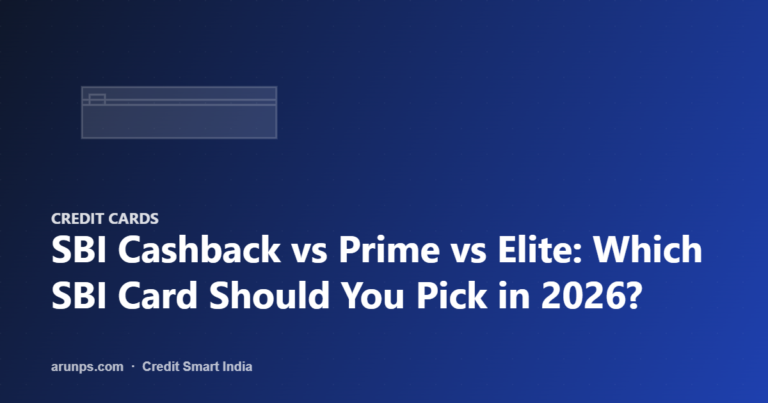 SBI Cashback vs Prime vs Elite: Which SBI Card Should You Pick in 2026?