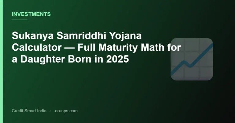 Sukanya Samriddhi Yojana Calculator — Full Maturity Math for a Daughter Born in 2025