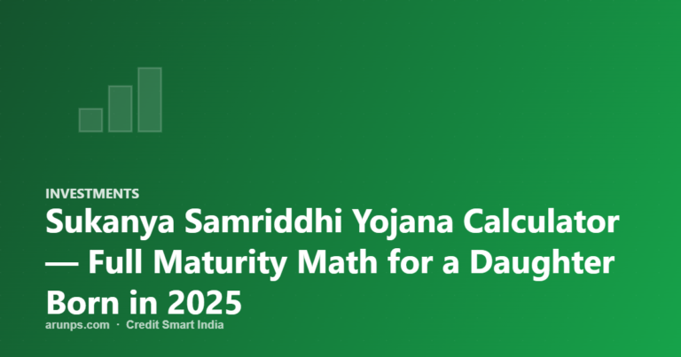 Sukanya Samriddhi Yojana Calculator — Full Maturity Math for a Daughter Born in 2025