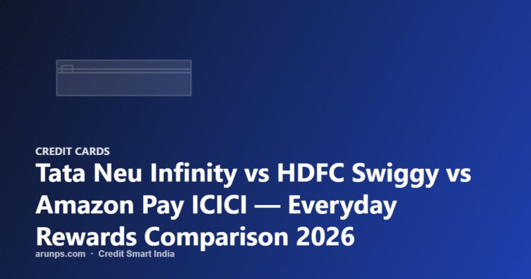 Tata Neu Infinity vs HDFC Swiggy vs Amazon Pay ICICI — Everyday Rewards Comparison 2026