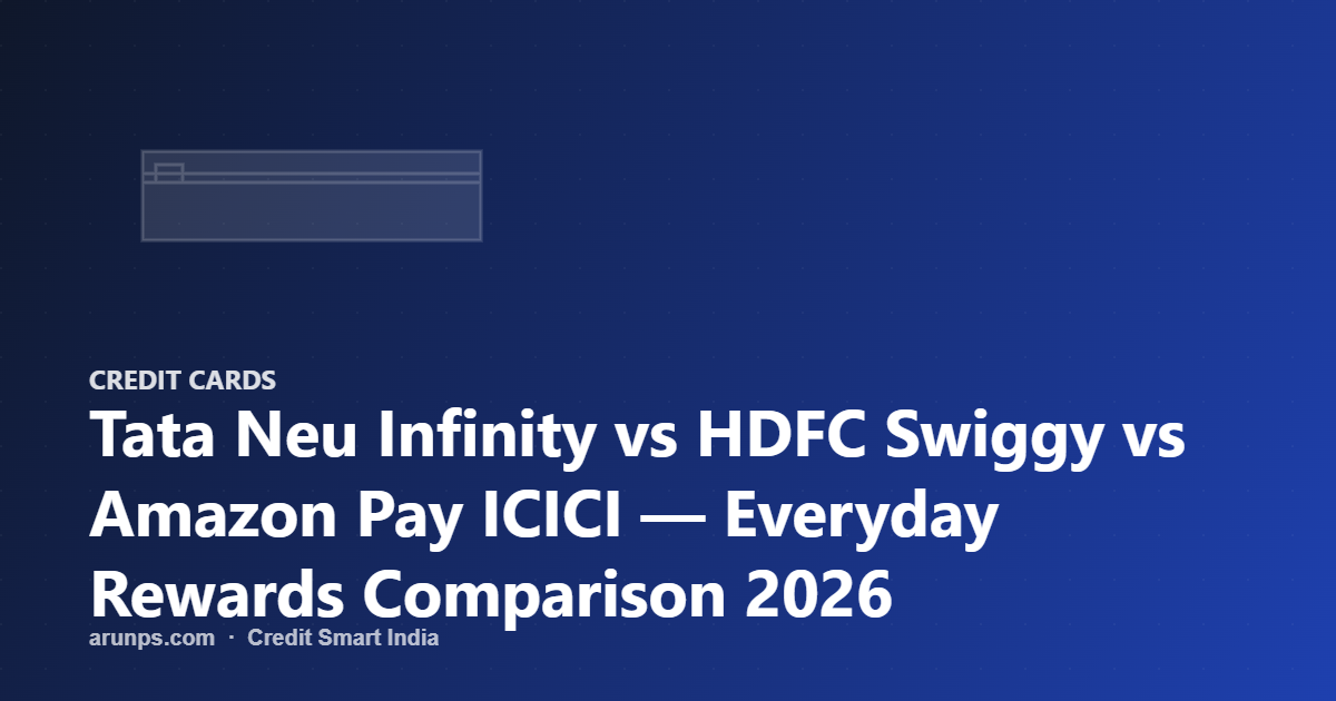 Tata Neu Infinity vs HDFC Swiggy vs Amazon Pay ICICI — Everyday Rewards Comparison 2026