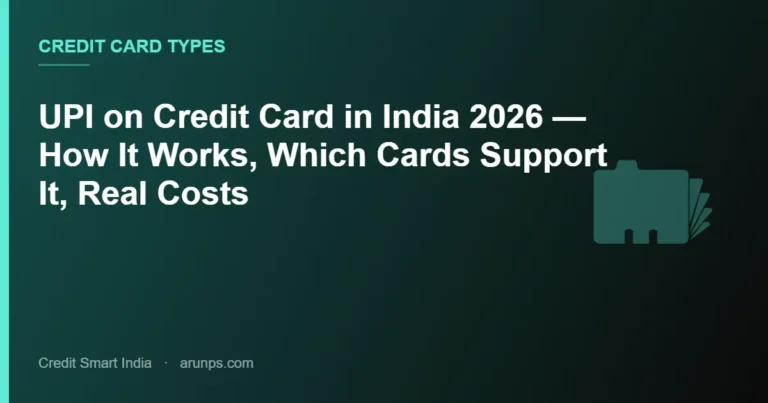 UPI on Credit Card in India 2026 — How It Works, Which Cards Support It, Real Costs