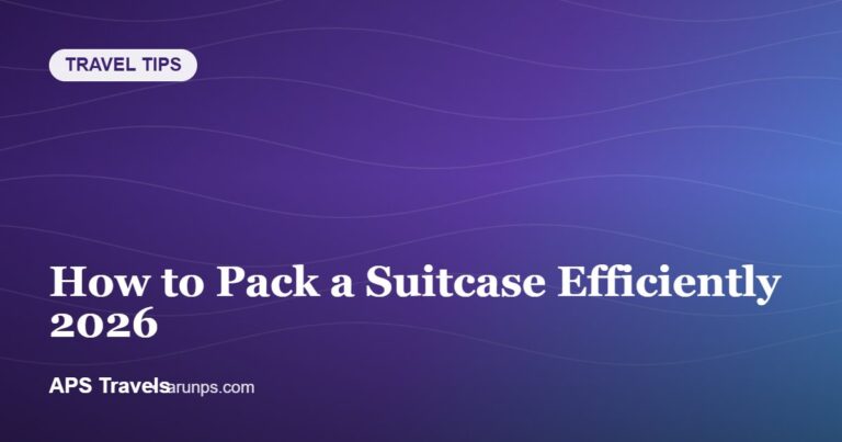 How to Pack a Suitcase Efficiently 2026 — APS Travels