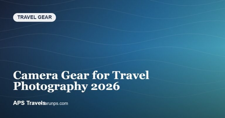Camera Gear for Travel Photography 2026 — APS Travels