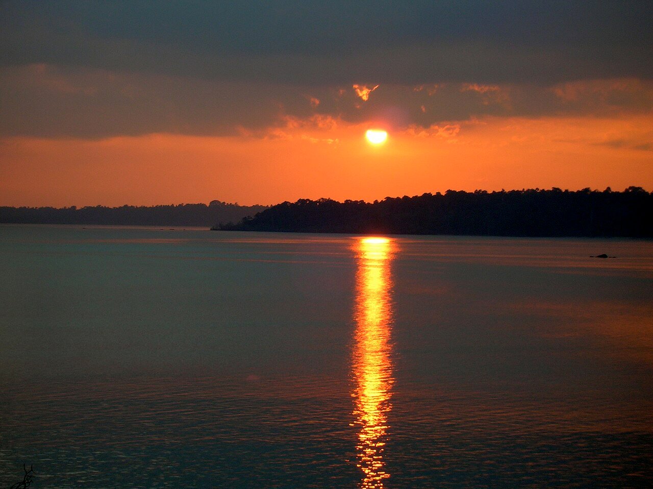 A tropical sunset over the Andaman sea
