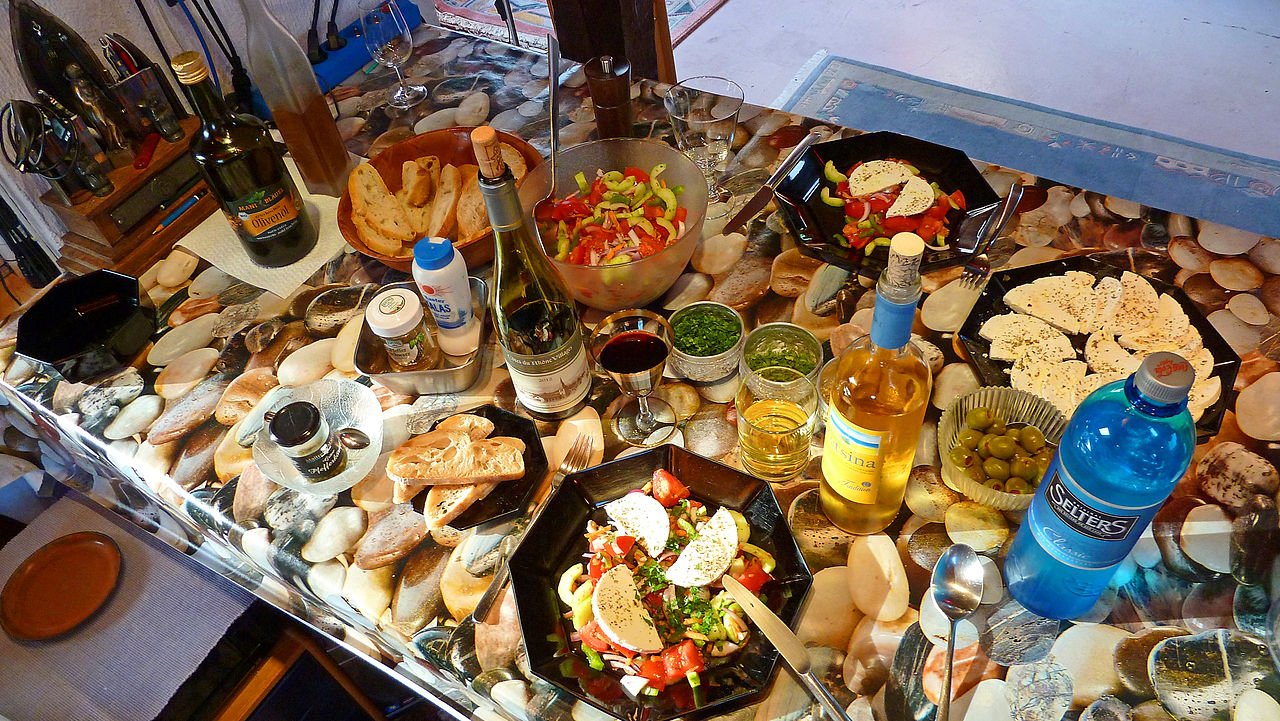 Greek food and landscapes