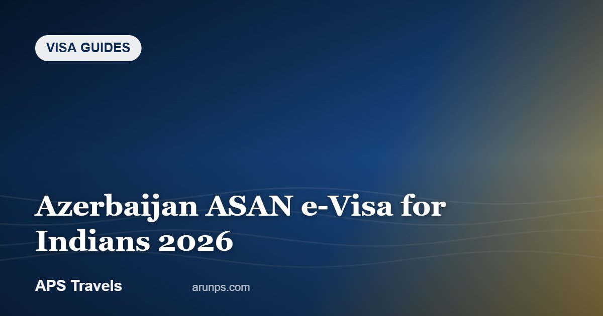 Azerbaijan ASAN e-Visa for Indians 2026 — APS Travels