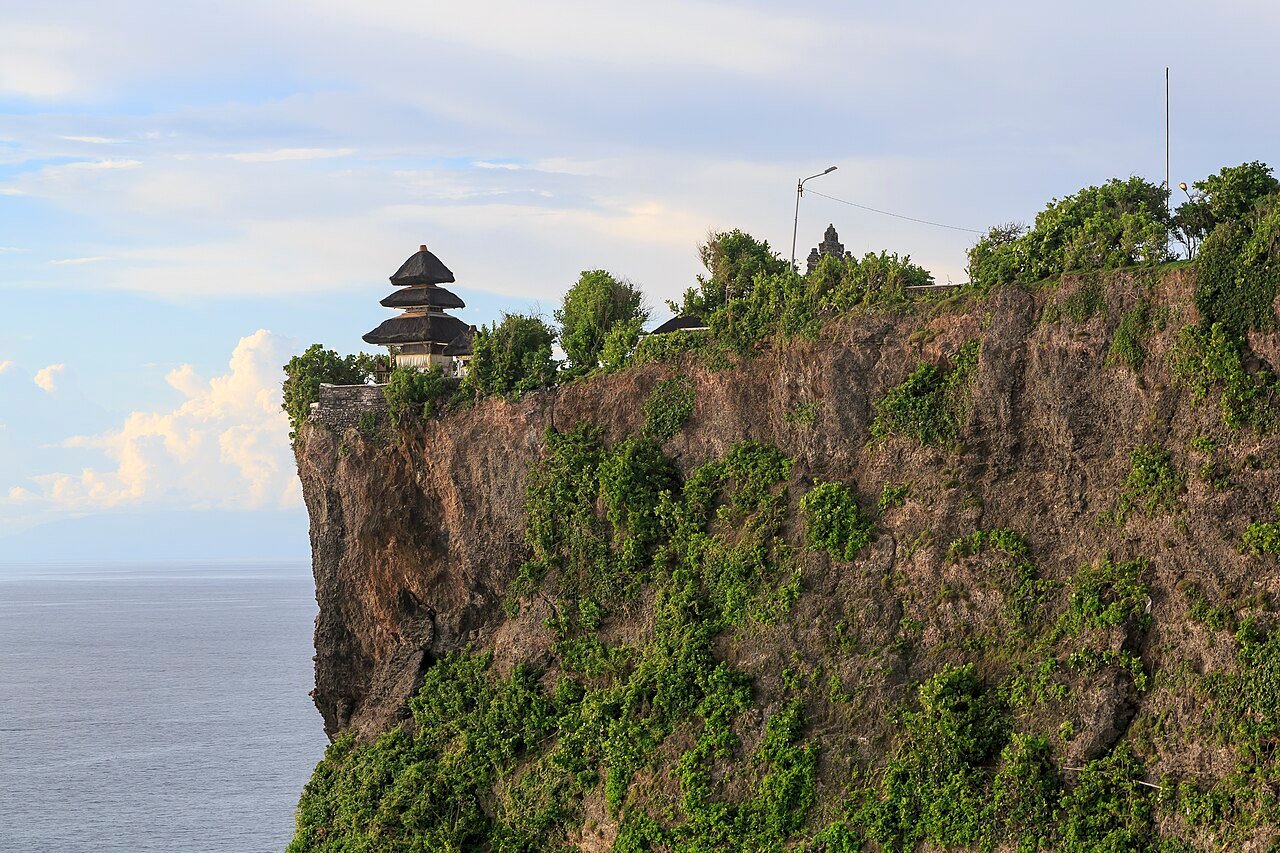 A clifftop sea temple in Bali