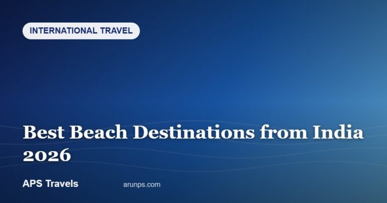 Best Beach Destinations from India 2026 — APS Travels