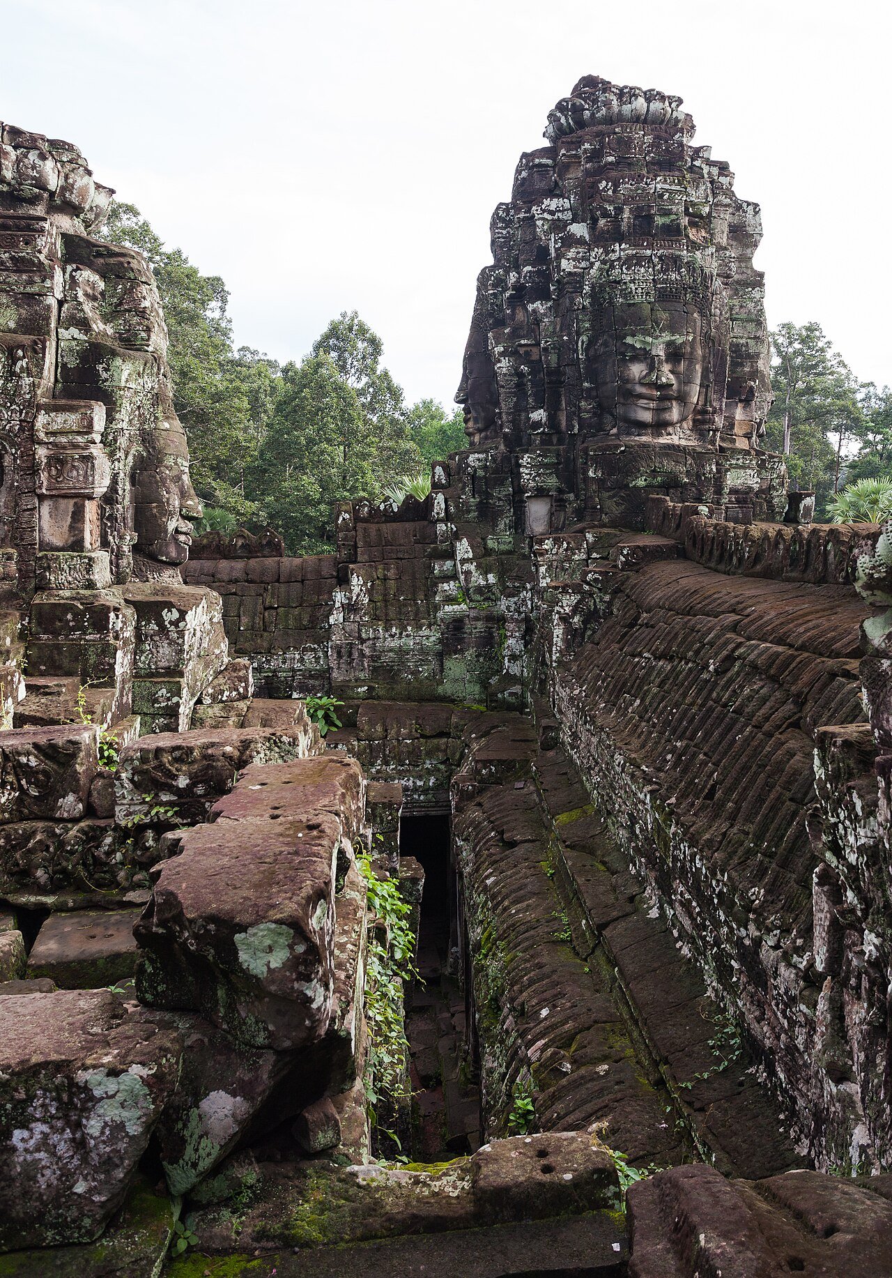 Carved faces in the Angkor temples