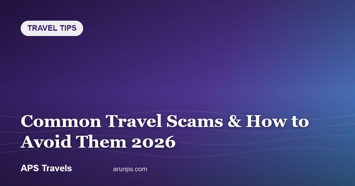 Common Travel Scams & How to Avoid Them 2026 — APS Travels