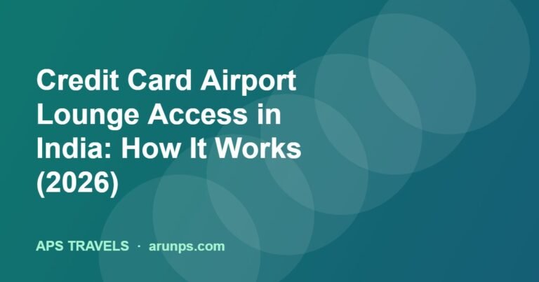 Credit Card Airport Lounge Access in India: How It Works (2026)