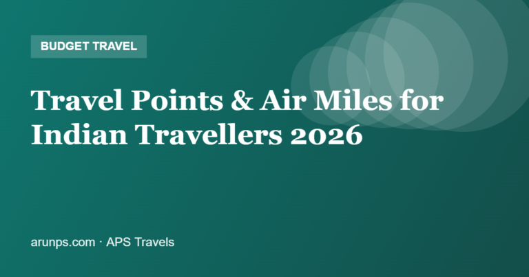 Travel Points & Air Miles for Indian Travellers 2026 — Beginner’s Guide