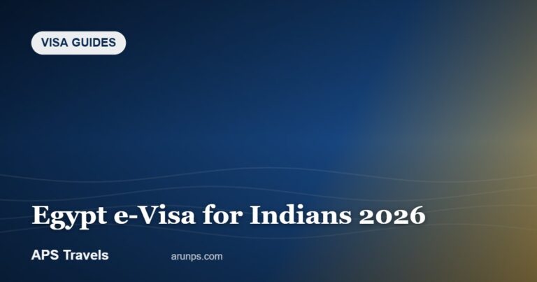 Egypt e-Visa for Indians 2026 — APS Travels
