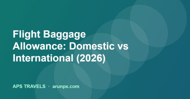 Flight Baggage Allowance: Domestic vs International (2026)