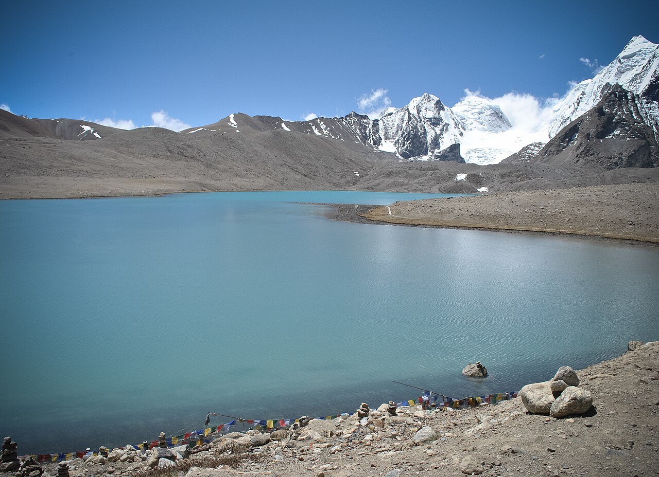 A high-altitude lake in North Sikkim