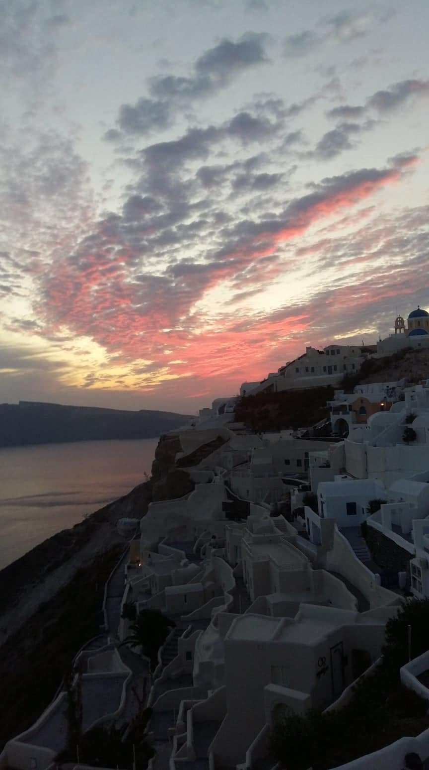 Sunset over Santorini