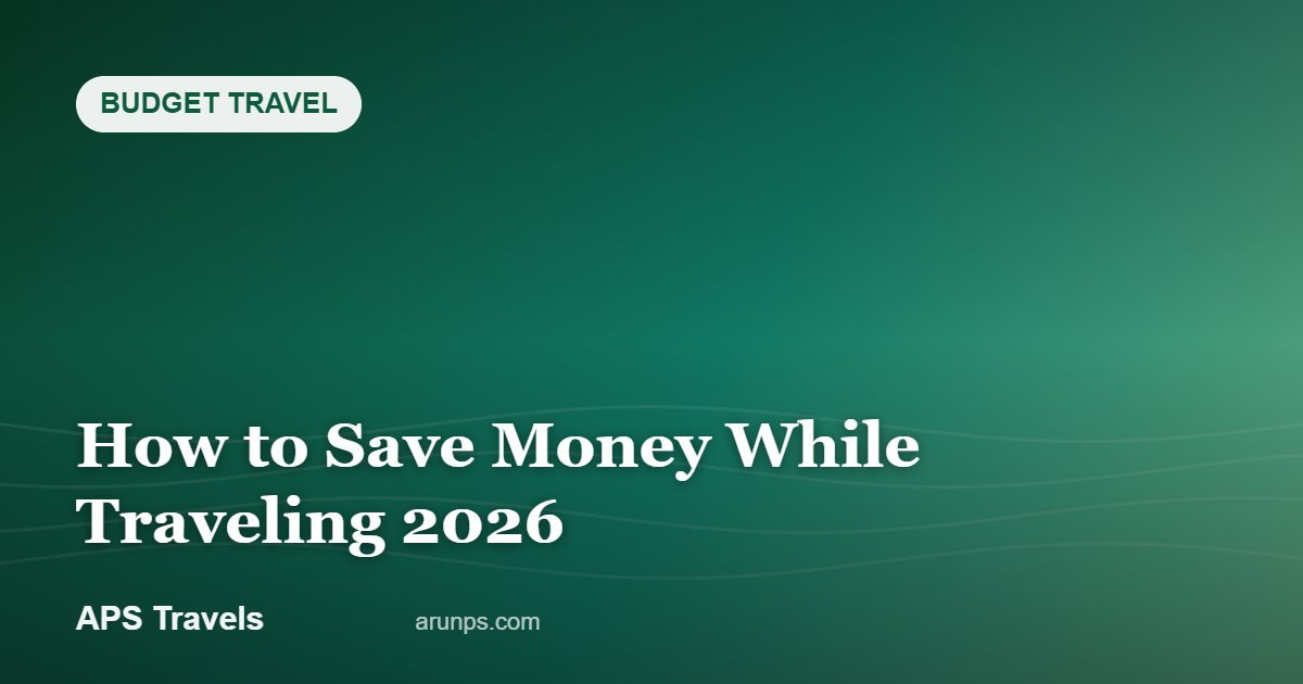 How to Save Money While Traveling 2026 — APS Travels