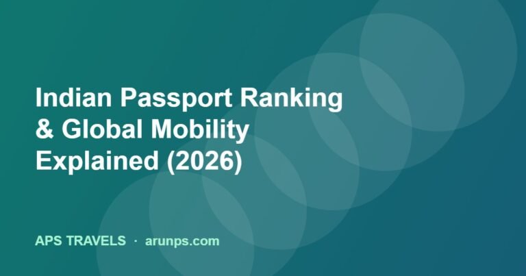 Indian Passport Ranking & Global Mobility Explained (2026)