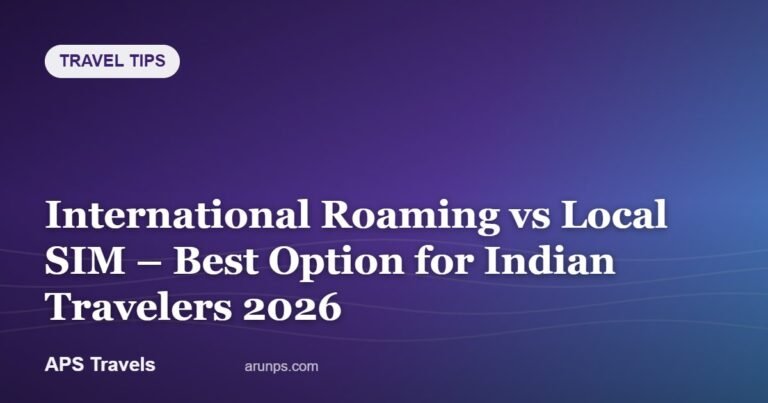 International Roaming vs Local SIM – Best Option for Indian Travelers 2026 — APS Travels