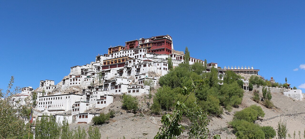 A hilltop monastery in Ladakh