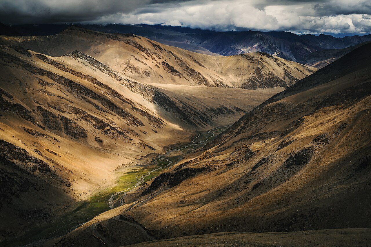 The high-desert landscape of Ladakh