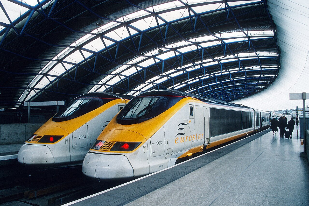 The Eurostar linking London and Paris