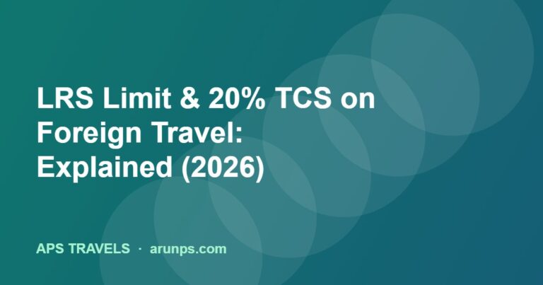 LRS Limit & 20% TCS on Foreign Travel: Explained (2026)