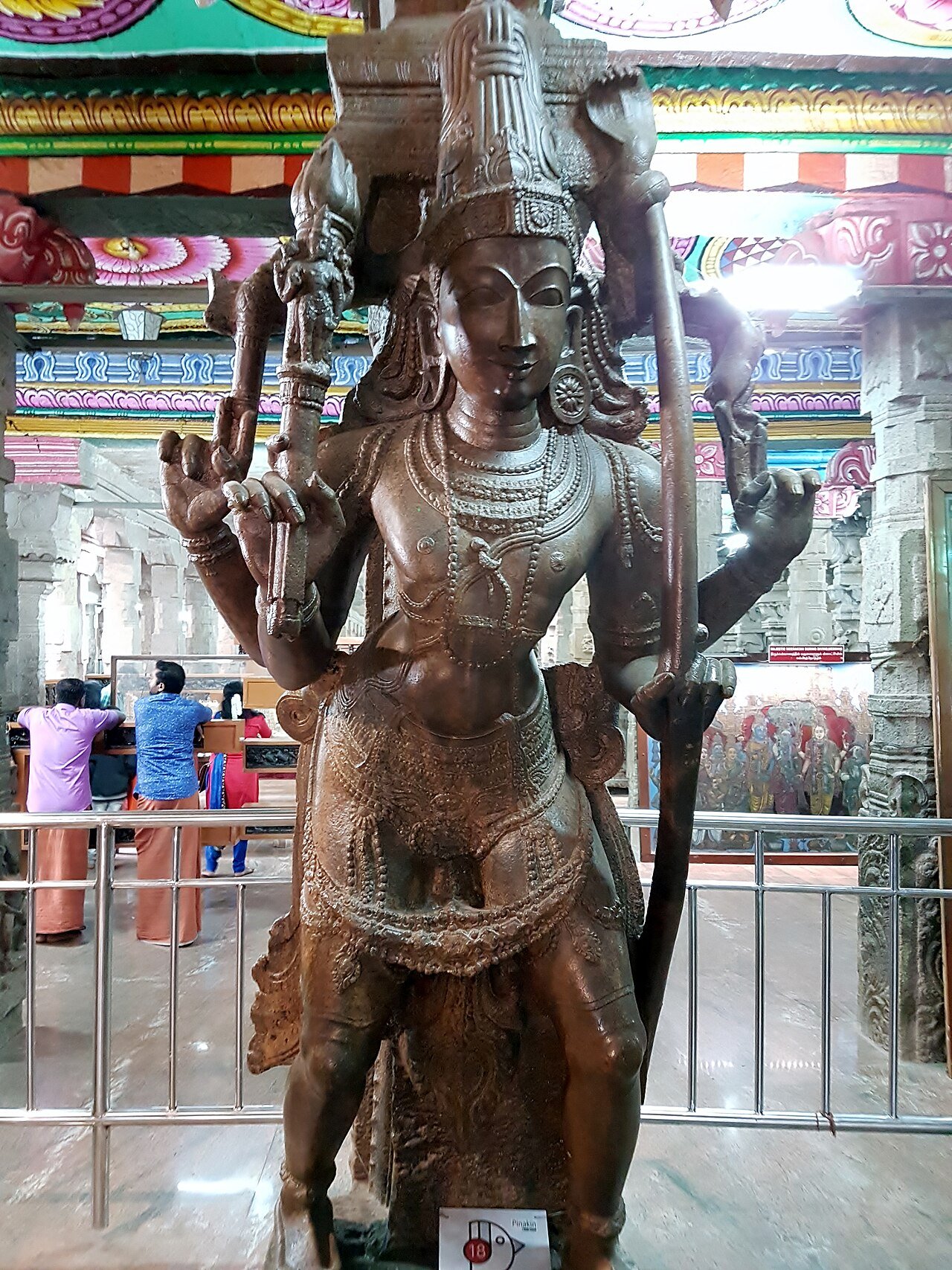 Sculpted detail at the Meenakshi temple complex