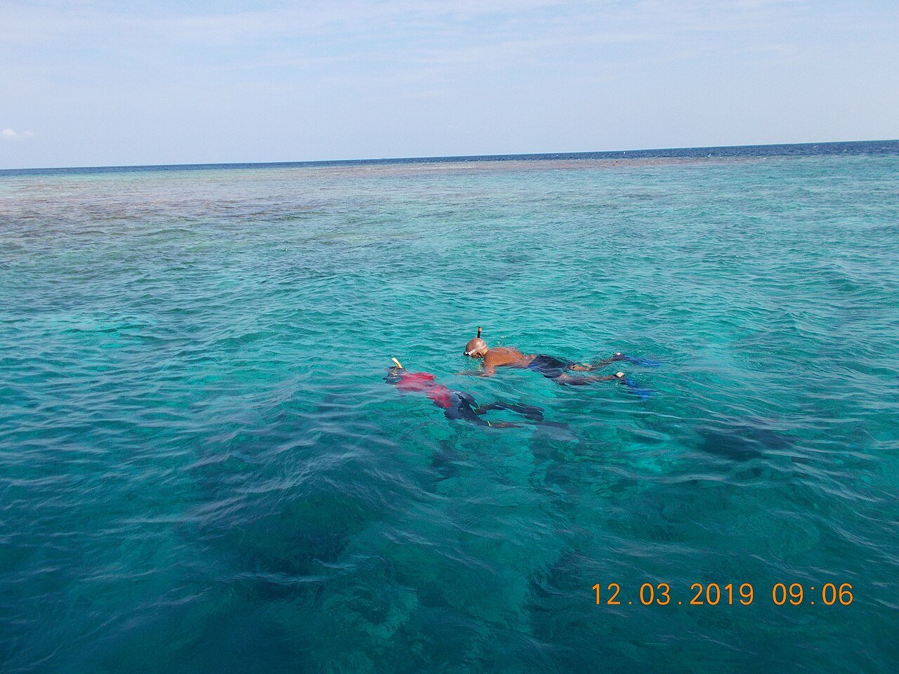 Snorkelling over a Maldivian reef