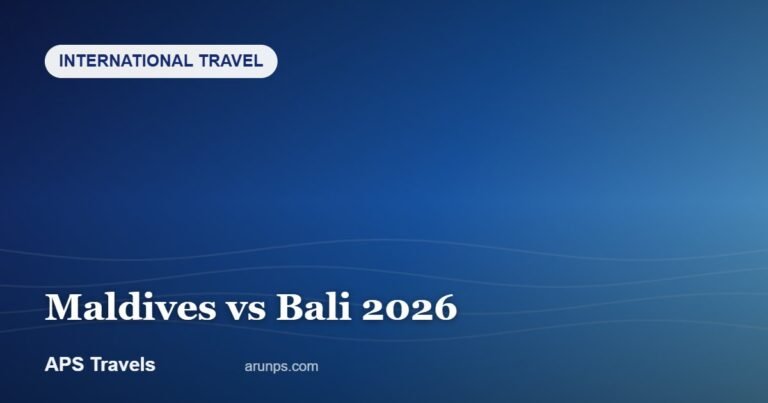 Maldives vs Bali 2026 — APS Travels