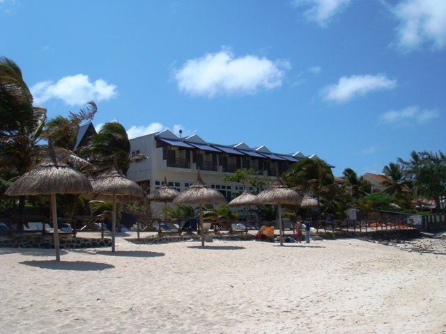 A turquoise lagoon and beach in Mauritius